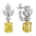 Серьги из белого золота с бриллиантами (059681)