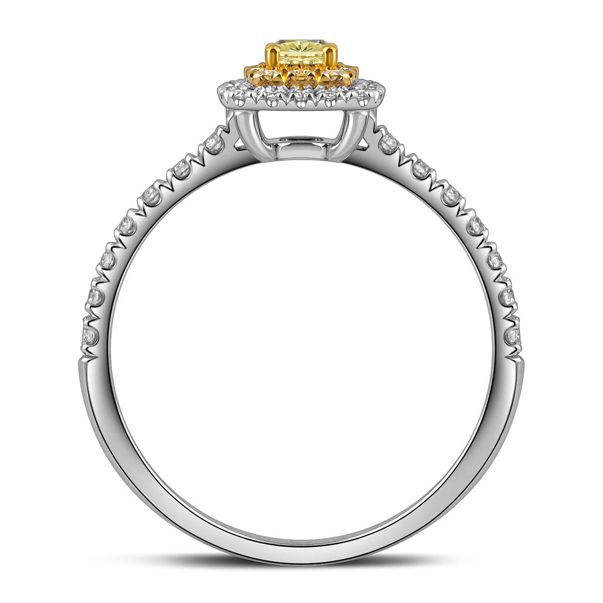 Помолвочное кольцо из белого золота с бриллиантами (062822)