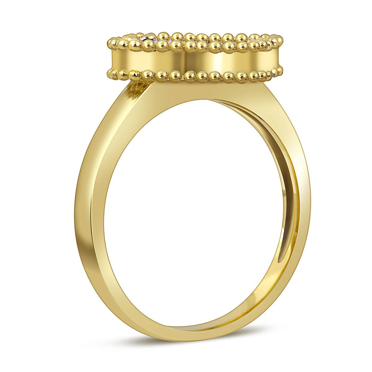 Кольцо из жёлтого золота с ониксом (052050)