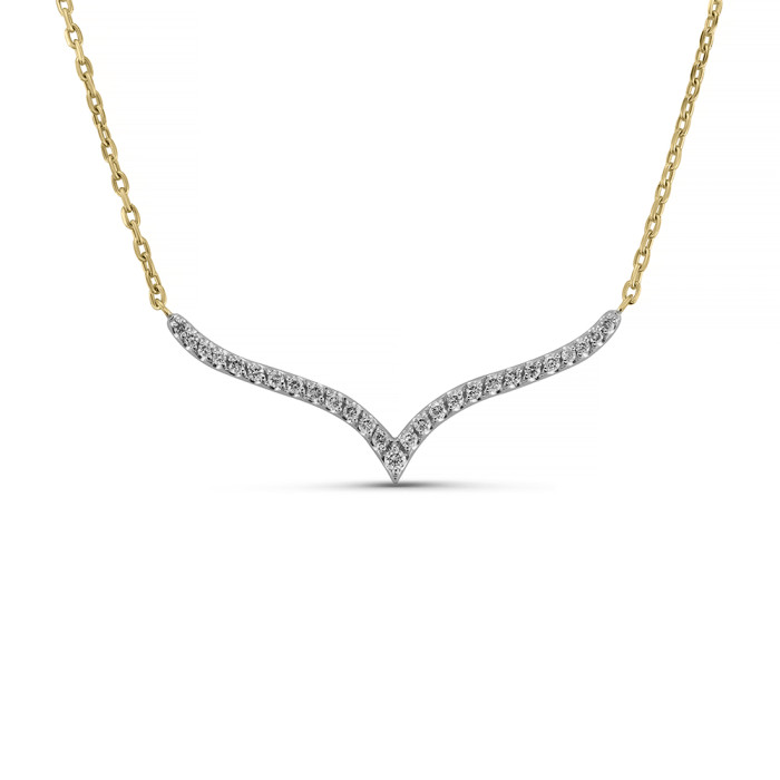 Колье из жёлтого золота с бриллиантами (063799)