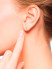 Серьги пусеты из белого золота с бриллиантами (042504)